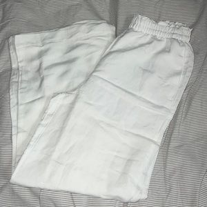 HMH white linen pants XS
